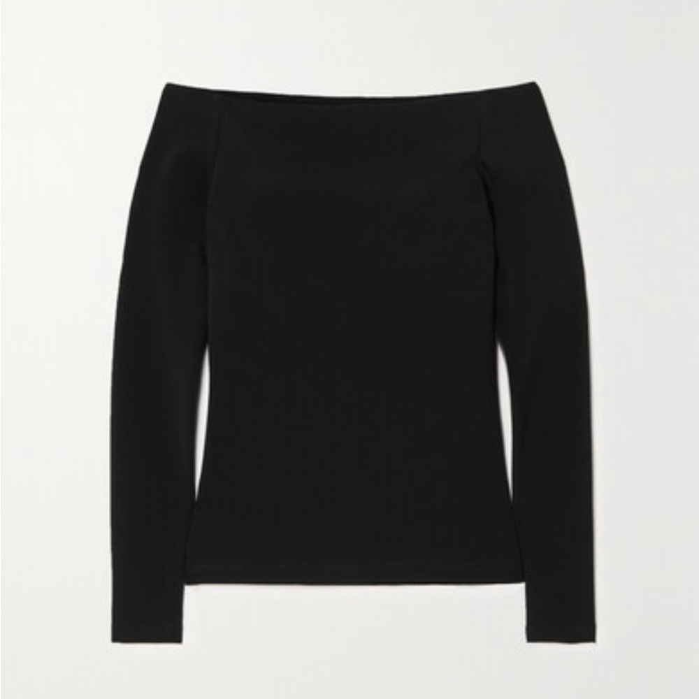 Esse Studios Black Off-Shoulder Knit Top